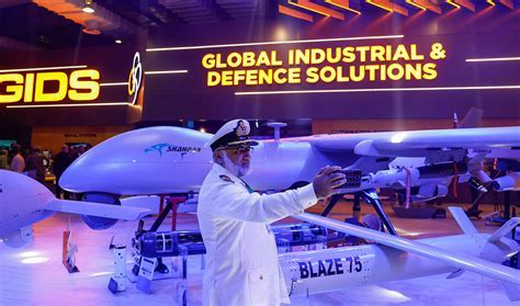 Pakistan-made Shahpar drone displayed at defense exhibition