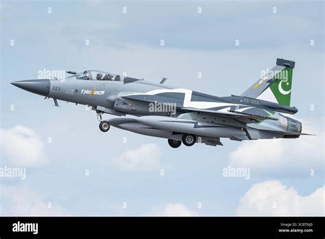 Pakistani JF-17 Thunder fighter preparing for takeoff