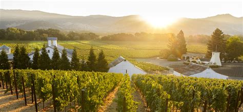 panoramic view of Harvest community at dusk with vineyards and hotel visible