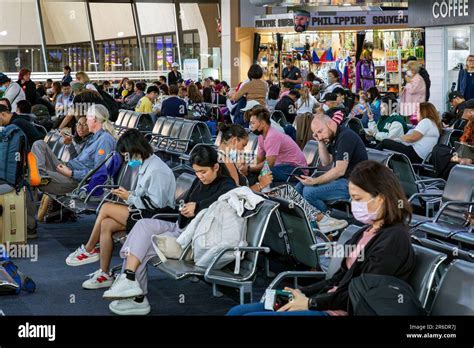 passengers waiting at halifax international airport during nationwide weather delays