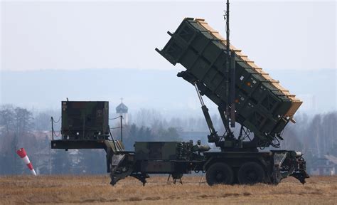Patriot missile system firing in defense of Kyiv against Geran-2 swarm