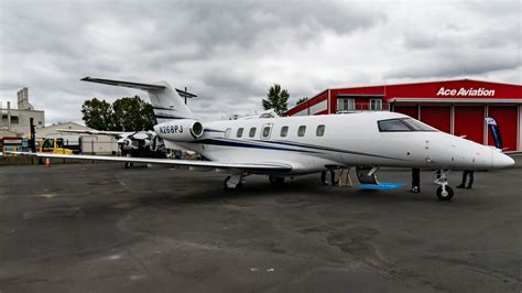 PC-24 jet on apron at RMMA