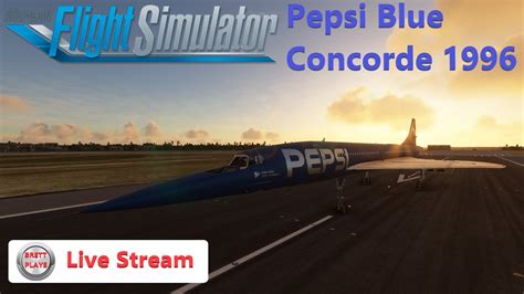 Pepsi Blue Concorde on tarmac before restricted supersonic flight test
