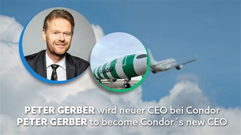 Peter Gerber Condor CEO addressing press on new fleet order in hangar backdrop