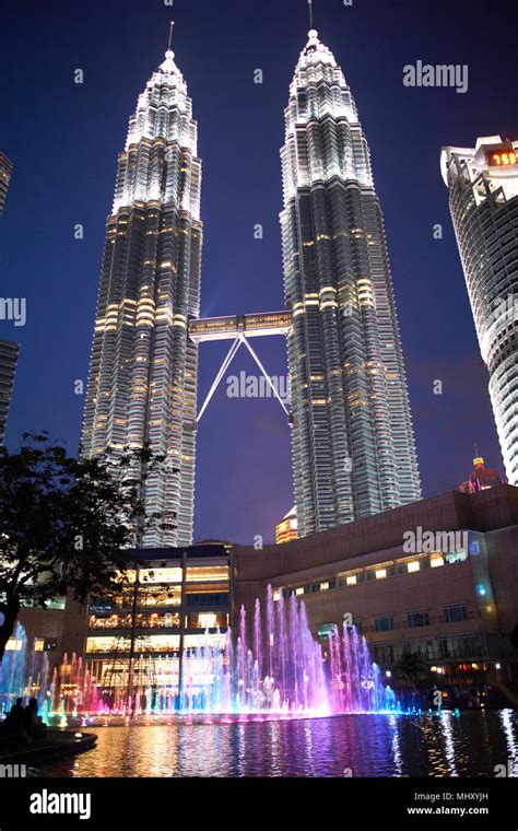 petronas towers illuminated night view kuala lumpur cityscape port klang stop discovery princess