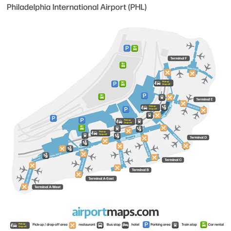 Philadelphia International Airport terminal with international departure traffic