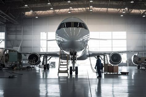 pilot servicing battery in home hangar with safety gloves and aviation tools