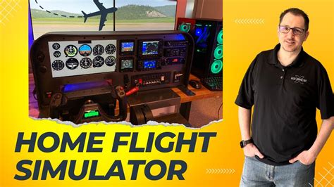 Pilot using a home flight simulator to practice instrument procedures