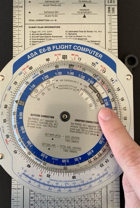 pilot using E6B to calculate density altitude in pre-flight briefing