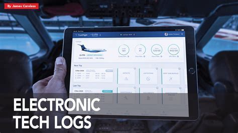 pilot using electronic logbook app on tablet in cockpit