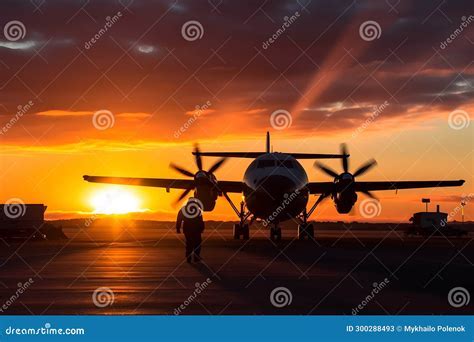 pilot walking away from landed glider at sunset