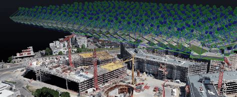 Pix4D 3D map output of earthquake-damaged city block rendered from drone photos