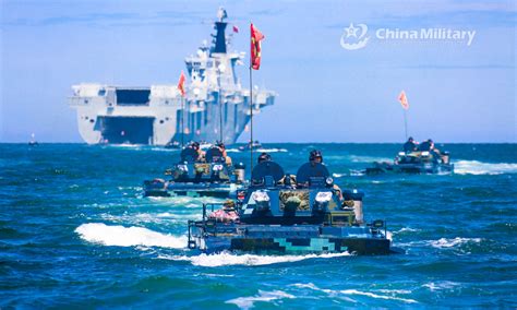 PLAN fleet formation including Fujian, destroyers, and logistics ships in East China Sea