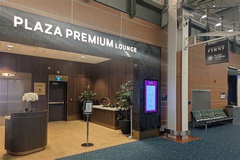 Plaza Premium First Lounge entrance at Dallas Fort Worth Terminal D