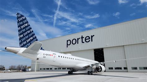 Porter Airlines ramp staff at Ottawa International Airport performing ground operations