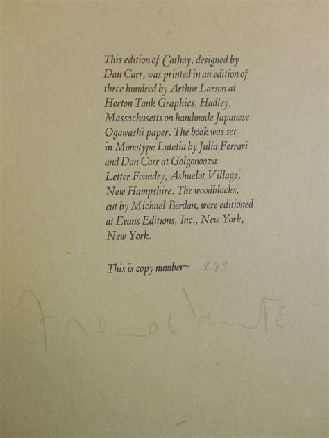 Portrait of Ezra Pound alongside a page from his Cathay poems