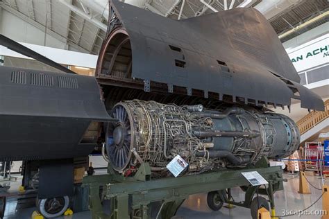 pratt & whitney j-58 engine on sr-71 wing section