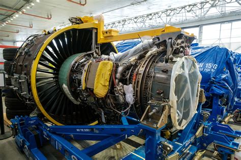 Pratt Whitney PW1500G engine installed on Airbus A220 wing