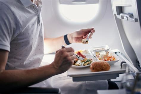 Premium airline meal service aboard a narrowbody aircraft