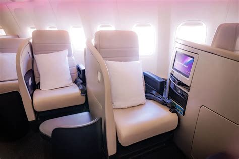 Premium Economy seat with fixed shell and ambient lighting on Air New Zealand Dreamliner