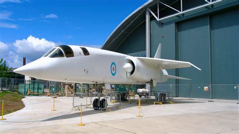 Preserved BAC TSR.2 museum aircraft showing distinctive white prototype finish