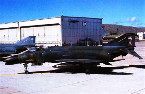 preserved F-4 Phantom II on museum runway with afterburners lit