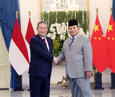 President Prabowo and Premier Li Qiang during May 2025 state visit in Jakarta