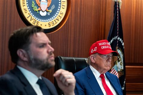 President Trump and Secretary Hegseth at a press conference announcing success of Iran strike