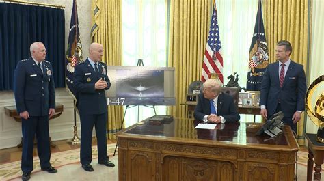 President Trump at Boeing HQ announcing the F-47 contract award in March 2025