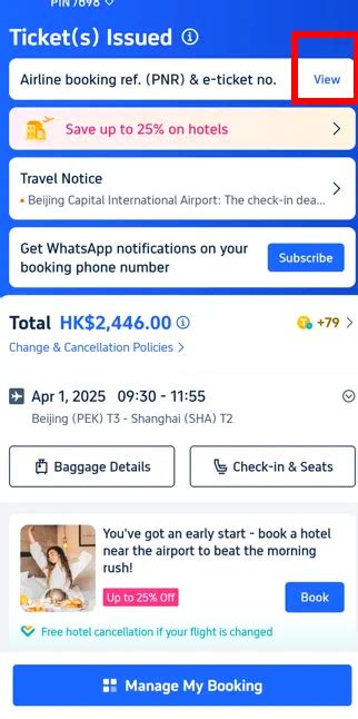 printed ctrip ticket