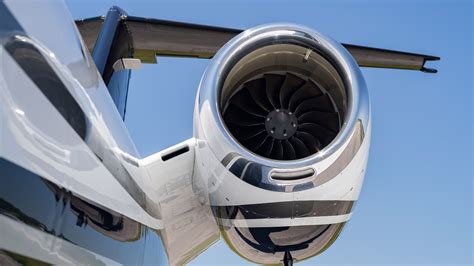 private jet engine during scheduled inspection