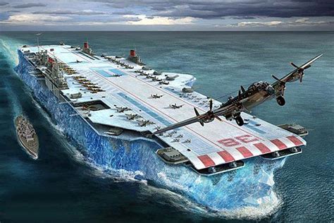 Project Habakkuk pykrete aircraft carrier World War II concept