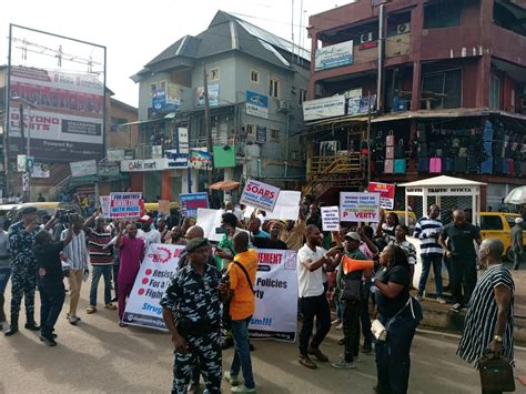 protest in Lagos against proposed US travel ban targeting Nigeria
