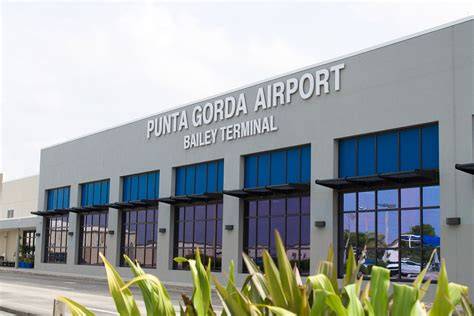 Punta Gorda Airport Allegiant Air terminal and La Crosse Wisconsin route