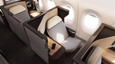 Qantas A350 first class suite six cabin layout for non-stop London flights