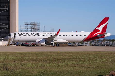 Qantas Airbus A321XLR operating domestic flights over Australia