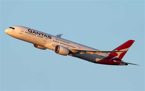 Qantas Dreamliner at Perth Airport preparing for Johannesburg route