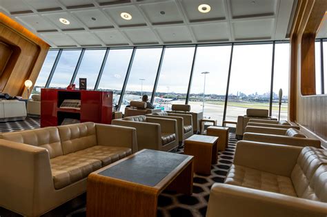 Qantas First Class Lounge Sydney interior with oneworld Emerald access