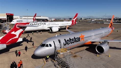 qantas jetstar fleet at australian airport post-jetstar asia redeployment