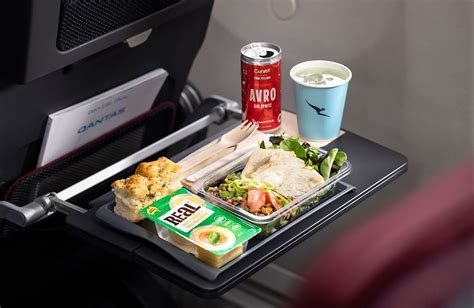 Qantas premium economy dining Australian cuisine wine service Boeing 787 cabin