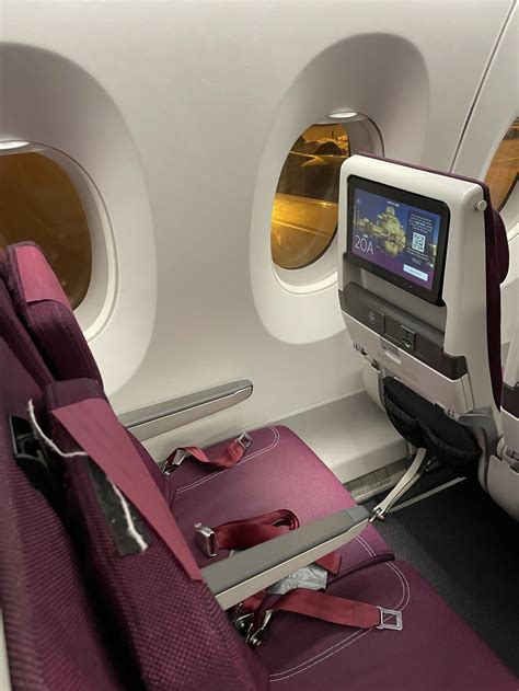 Qatar Airways Airbus A350 economy class cabin interior