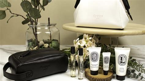 Qatar Airways Diptyque premium amenity pouch luxury travel case