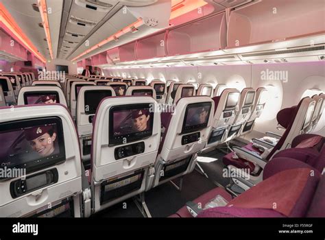 qatar airways economy cabin on airbus a350-900
