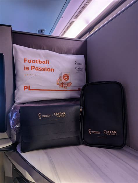 Qatar Airways economy class amenity kit overnight long haul flight