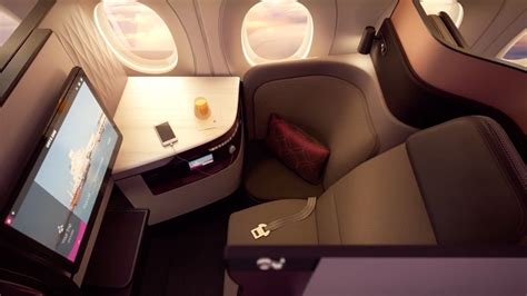 Qatar Airways Qsuite dine on demand meal service table setting