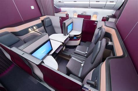 Qatar Airways QSuite double bed business class suite interior