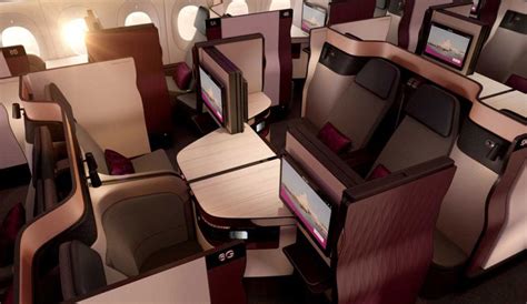 Qatar Airways Qsuite quad configuration luxury cabin
