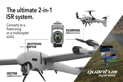 Quantum Systems Vector VTOL drone preparing for reconnaissance mission
