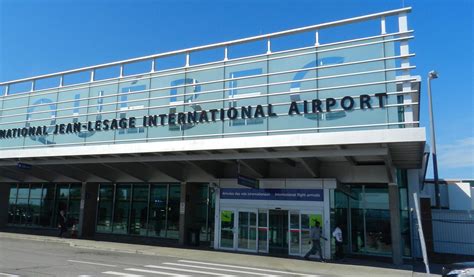 Quebec City Jean Lesage Airport international departure gate Air Transat aircraft boarding