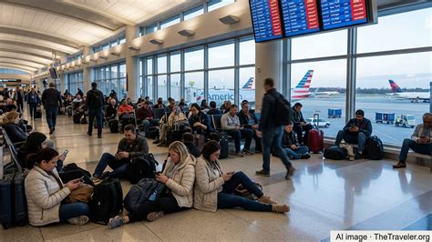 Queues and stranded travelers at Incheon International Airport after mass delays